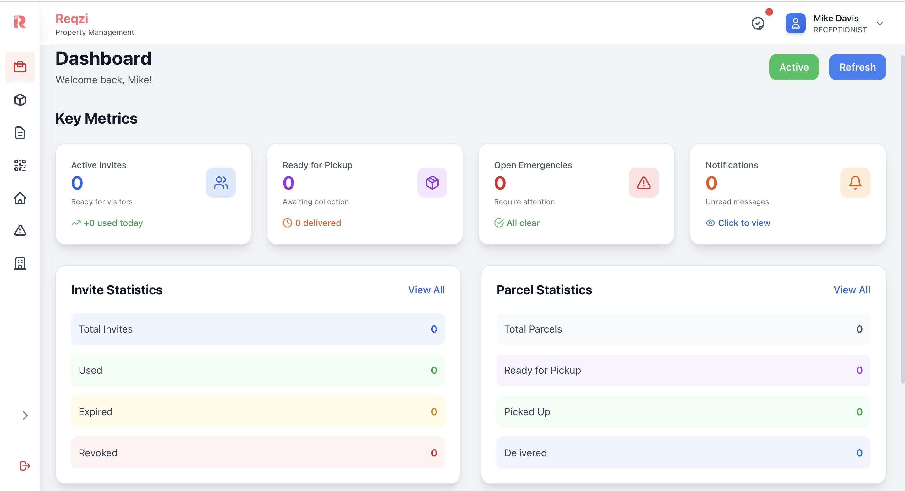 Receptionist Dashboard